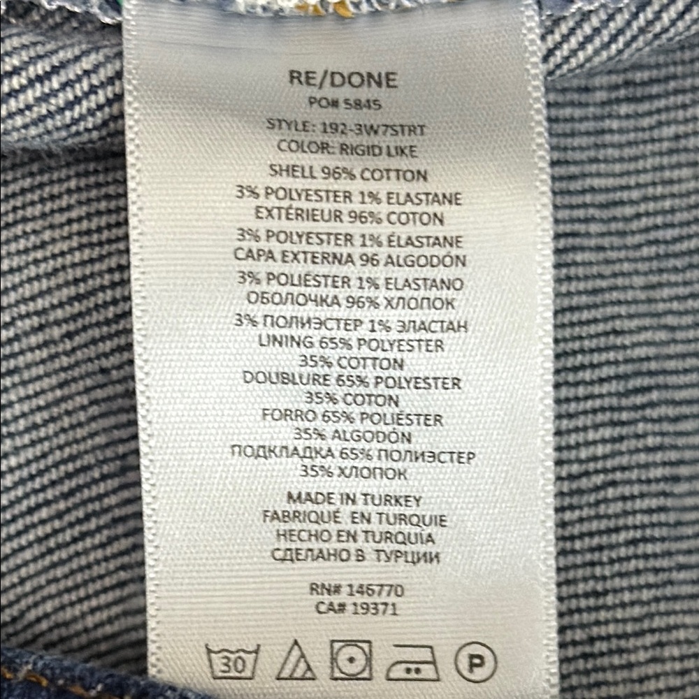 RE/DONE 70's Straight Dark Wash Denim Jeans - Picture 9 of 9